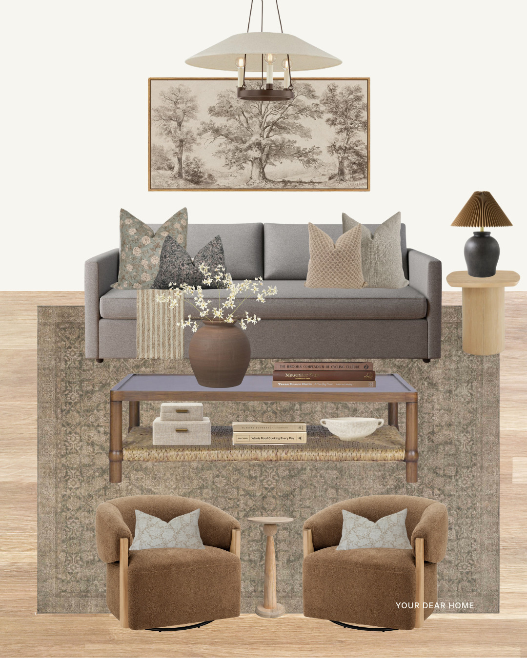 If you have a grey couch or are eyeing one, this moodboard is perfect to show you how to blend tones together for a designer look. 

 

#LTKHome