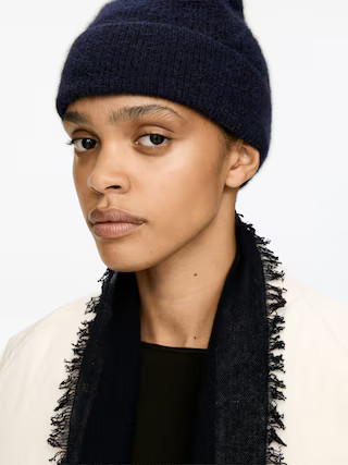 Alpaca-Wool Blend Beanie – Dark Blue – Women – ARKET GB | Arket UK