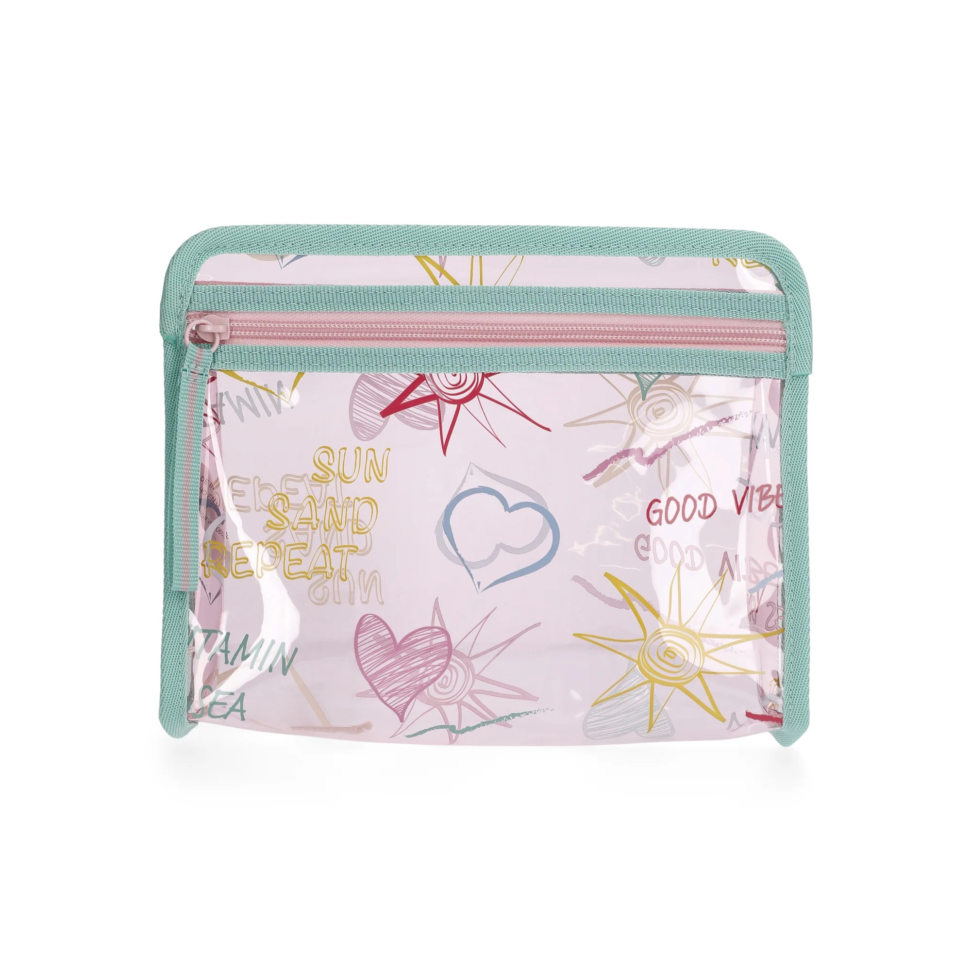 No Boundaries Women's Clear Beach Pouch, Multicolor | Walmart (US)