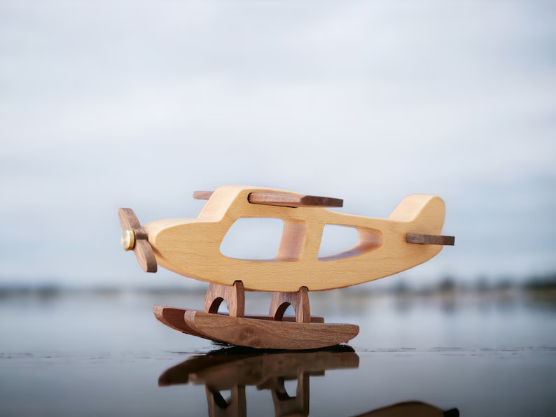 Wooden Seaplane Push Toy | Best Birthday and Christmas Gifts idea for Babies and Toddlers | Etsy (US)