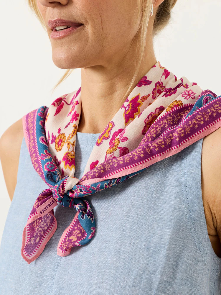 FatFace Decorative Floral Square Scarf | Next EU