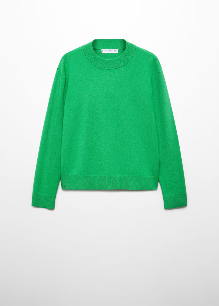 Round-neck knitted sweater | MANGO (US)