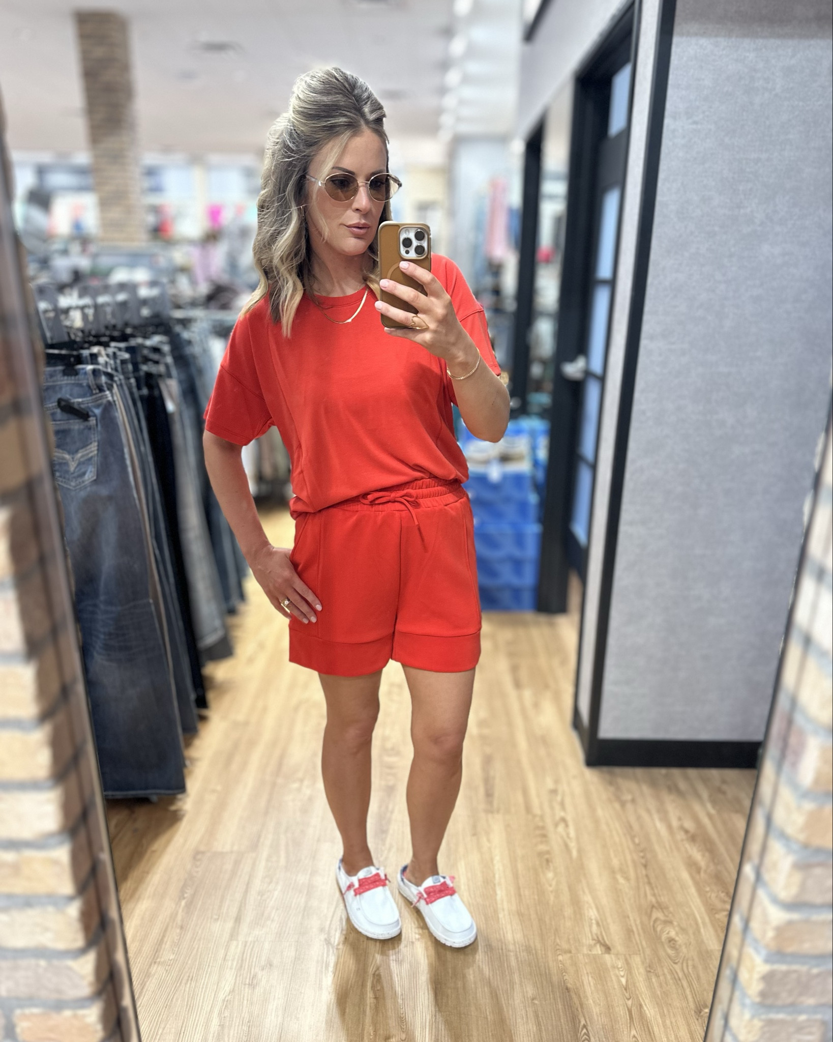 Wearing a small in both pieces.
