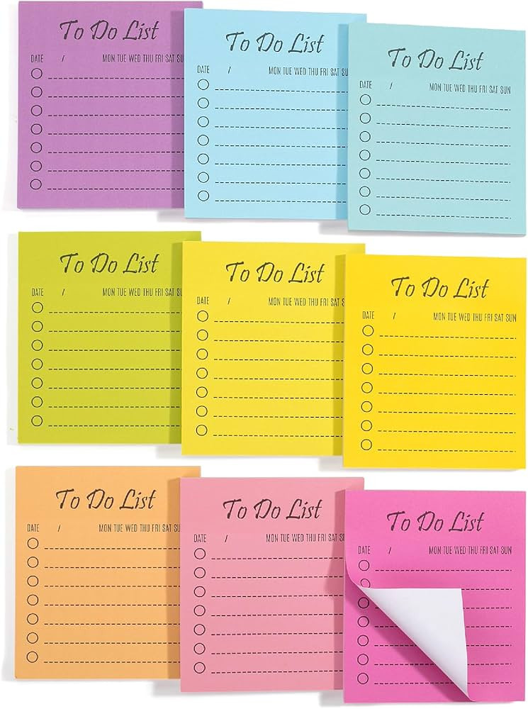 Mr. Pen- to Do List Sticky Notes, 3.5"x3", 9 Pads, 450 Sheets, Stylish Vertical to Do List Notepa... | Amazon (US)
