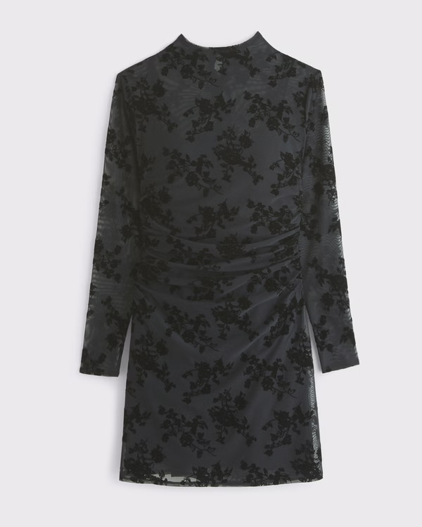 The A&F Paloma Long-Sleeve Mesh Mini Dress | Abercrombie & Fitch (US)