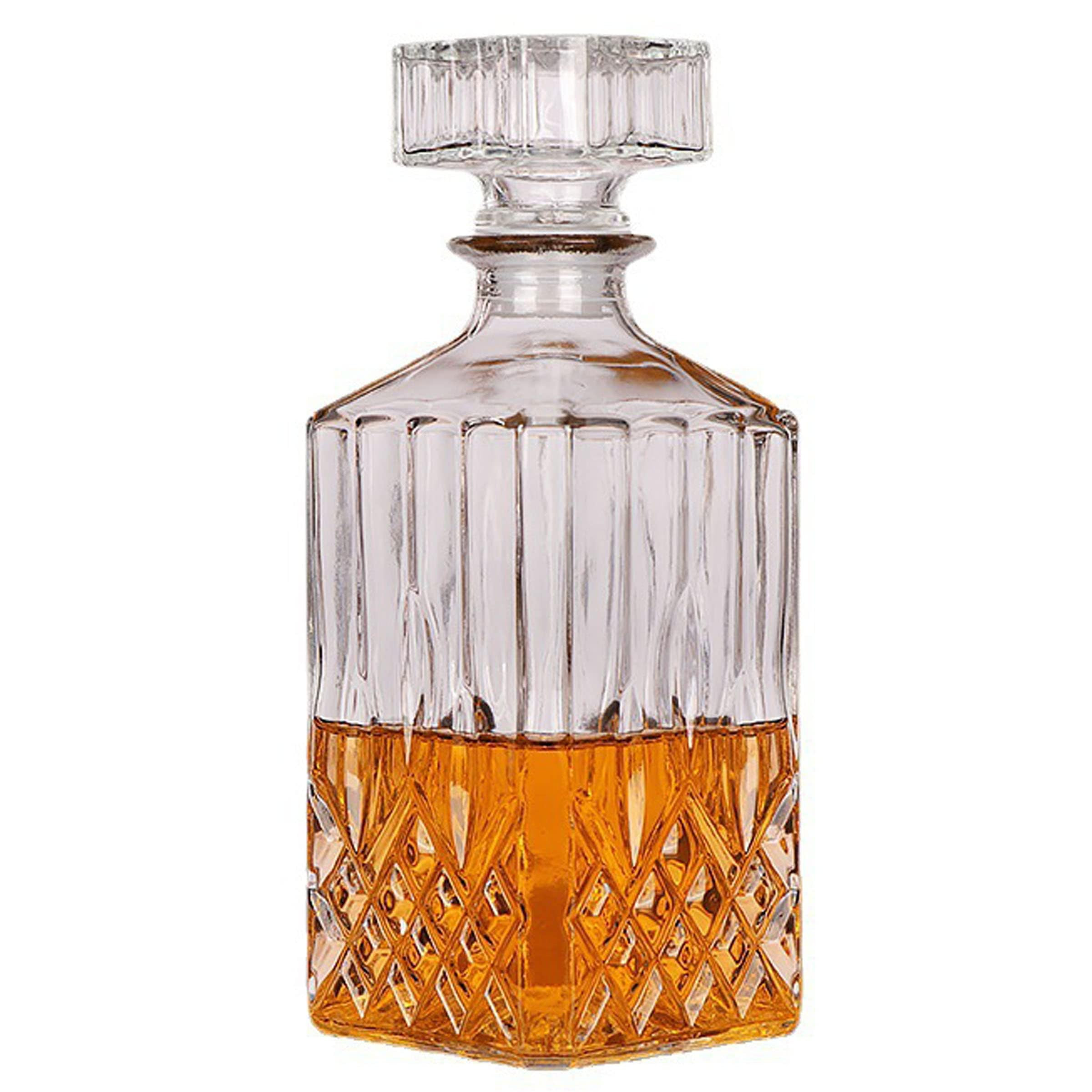 1PCS 33.8 oz Diamond Decanter Whiskey Decanter Crystal Whiskey Bottle – For Whiskey, Bourbon, S... | Amazon (US)