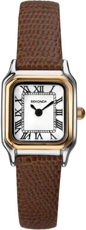 Sekonda Monica Ladies 20mm Quartz Watch in White with Analogue Display, and Leather Strap | Amazon (UK)