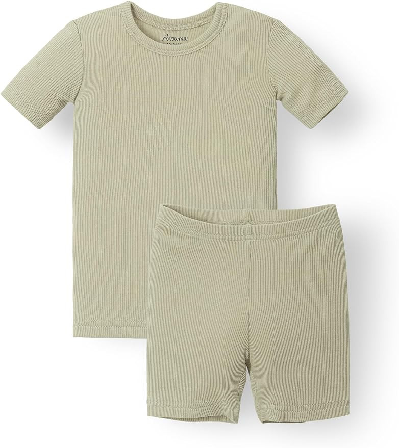 AVAUMA Toddler Short Pajamas Set Baby Boys Girls Kids Snug fit Ribbed Sleepwear pjs for Daily Lif... | Amazon (US)