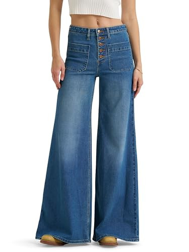Wrangler Women's High Rise Wide Leg Jean, Carolina, 12-30 | Amazon (US)