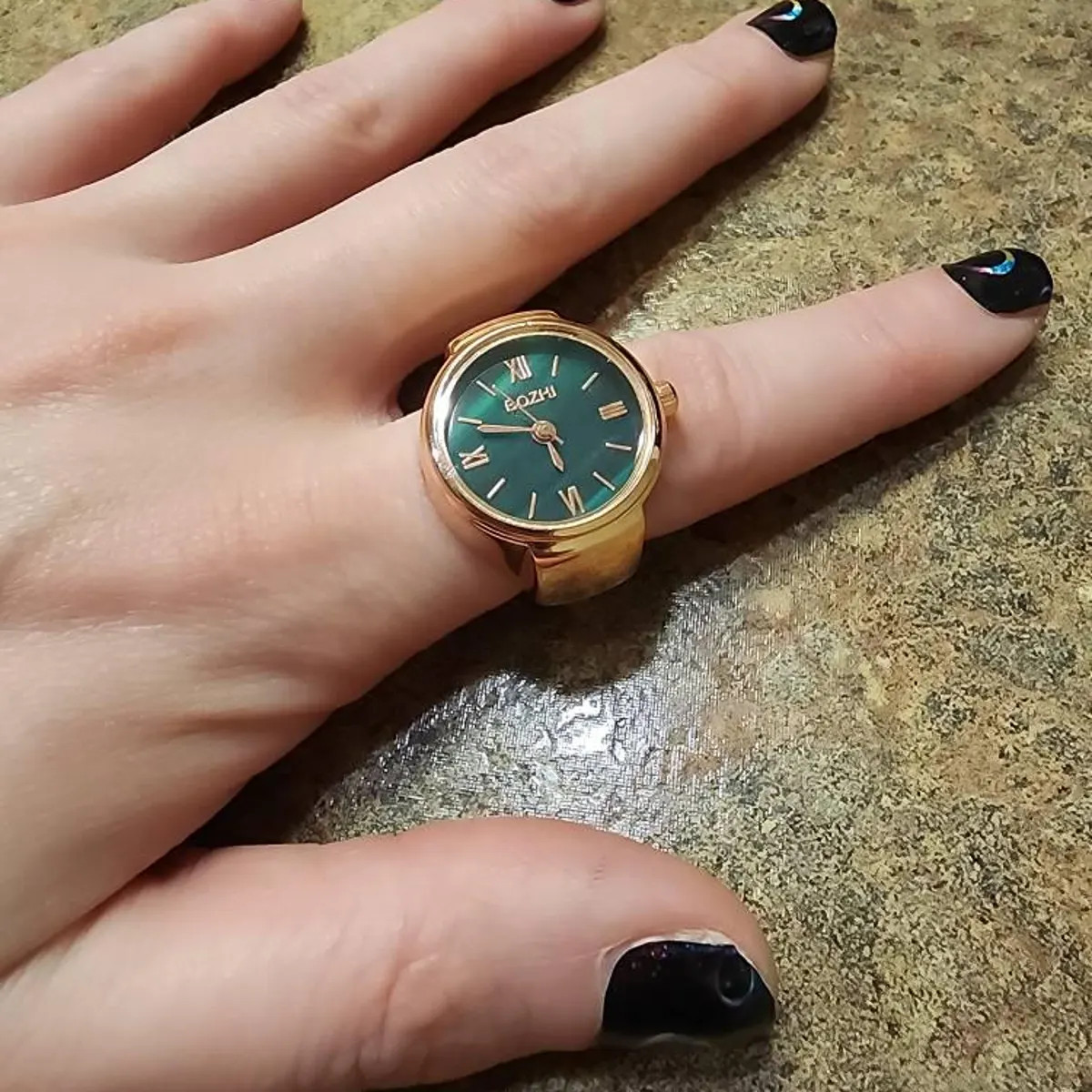 Vintage Mini Watch Ring: Adjustable Trendy Clock Ring - Etsy | Etsy (US)