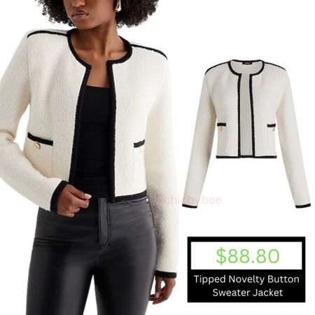 Casual Cool Tipped Sweater Jacket with a Buttoned Twist 💋🤍

#LTKCyberWeek #LTKSeasonal #LTKGiftGuide