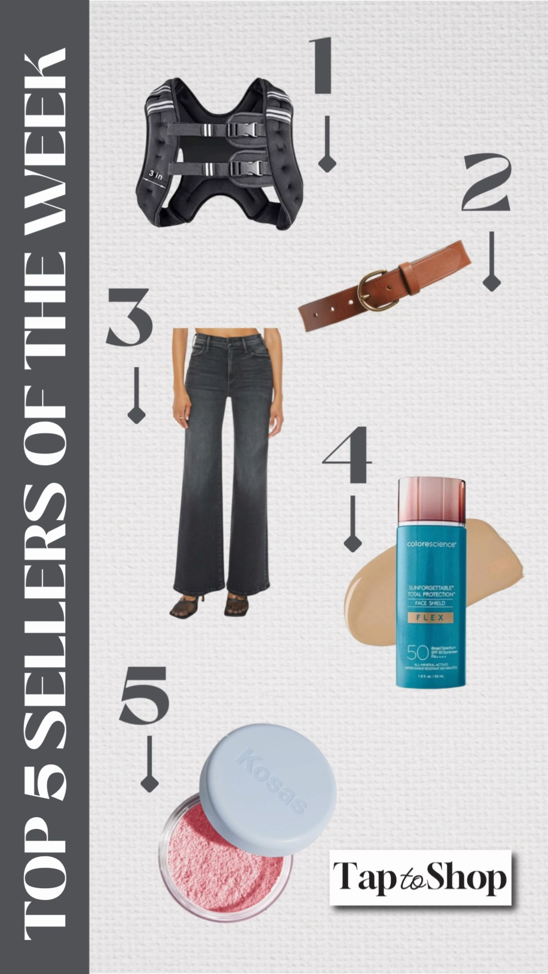 Top sellers, most purchased, most loved, weighted vest, tinted SPF, best weighted vest, best tinted, SPF, color, science, Amazon, weighted vest, weighted vest, for walking, wide, leg, jeans, mother, jeans, high, waisted, jeans, belt, Madewell belt, tan belt, powder, setting powder, translucent powder, setting powder, brightening powder, under eye powder, beauty over 40, beauty over 50, Makeup over 40, Makeup over 50, ￼

#LTKOver40 #LTKBeauty