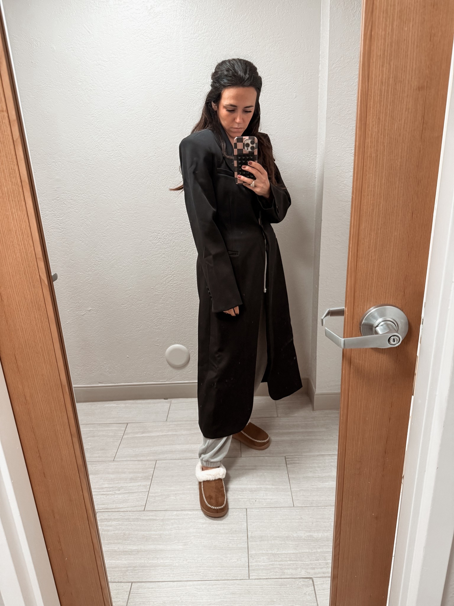 Rent the Runway appreciation post! Quick try on of this satin trim dinner coat for my husband’s Christmas holiday party this week. Had my Rent the Runway order shipped to the resort, and I’m obsessed! Definitely check this out, TTS to slightly small. Rented a size 10 to layer, 145, 5’7. 

Added these slippers to my Walmart late night hotel delivery, and my 11 year old and I both wear a 9/10 in them. How did she get so big?!

The lash pro brand is my favorite! A little getting used to applying, but then just so easy to wear for 7-10 days. So many compliments on the lashes, and enjoy year round glow with your new favorite low toxic self tanner. 

#LTKMidsize #LTKHoliday