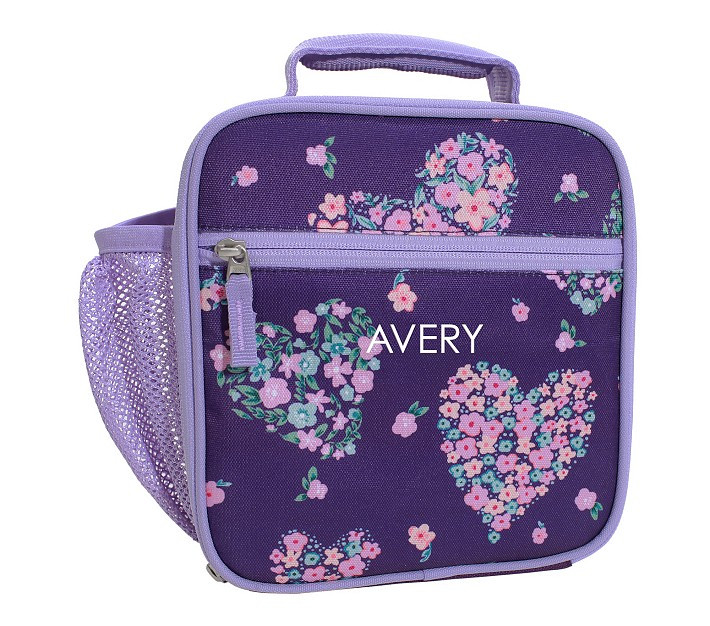 Mackenzie Plum Flower Hearts Lunch Boxes | Pottery Barn Kids