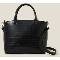 Womens Faux Croc Handbag - Black - One Size | NastyGal UK