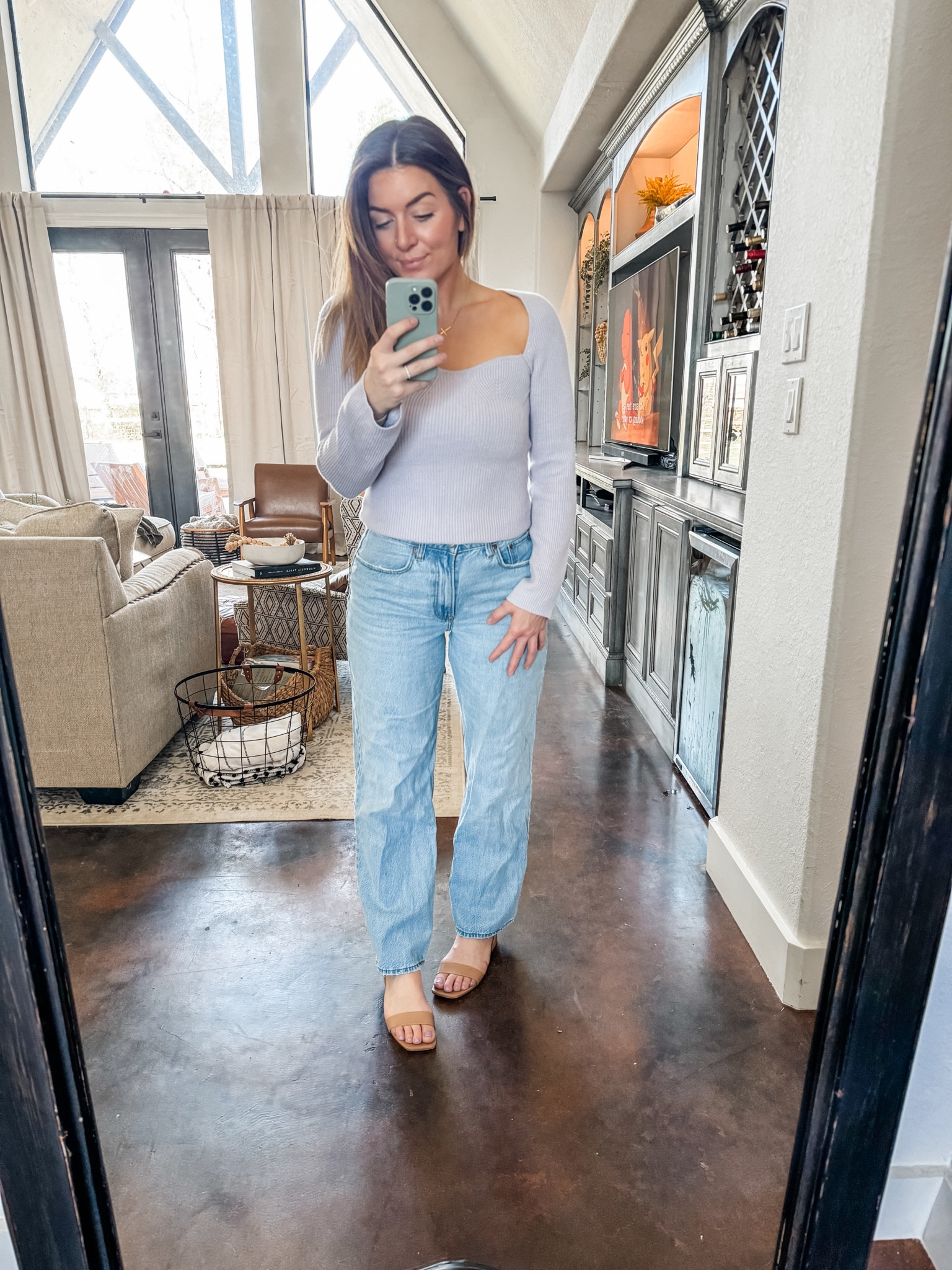 Okay, love this sweater shirt! Love the neckline detail and slightly exposed shoulder as well! 

#LTKSpringSale #LTKsalealert #LTKfindsunder50