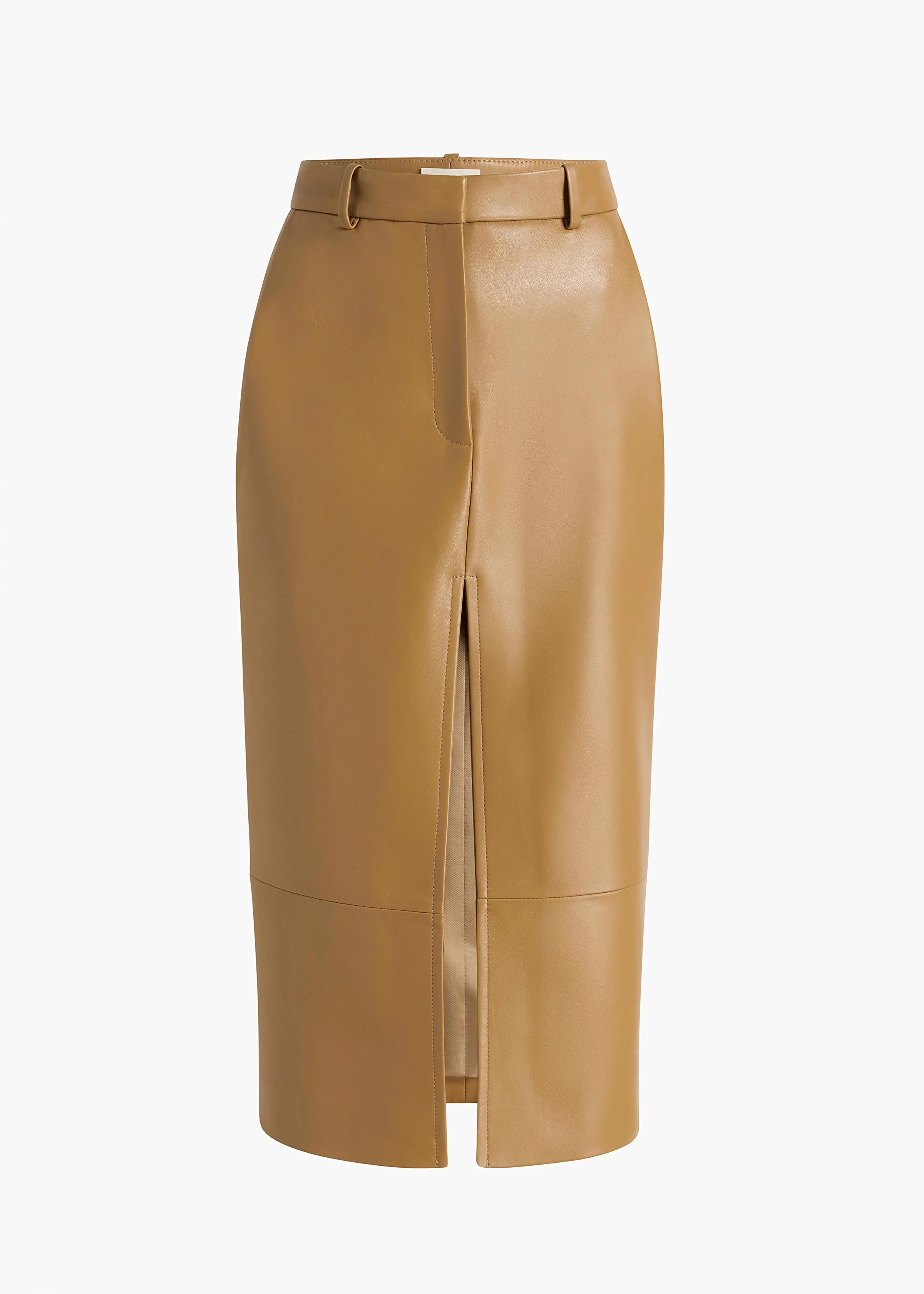 KHAITE - Anden Skirt In Golden Ochre Leather | Khaite