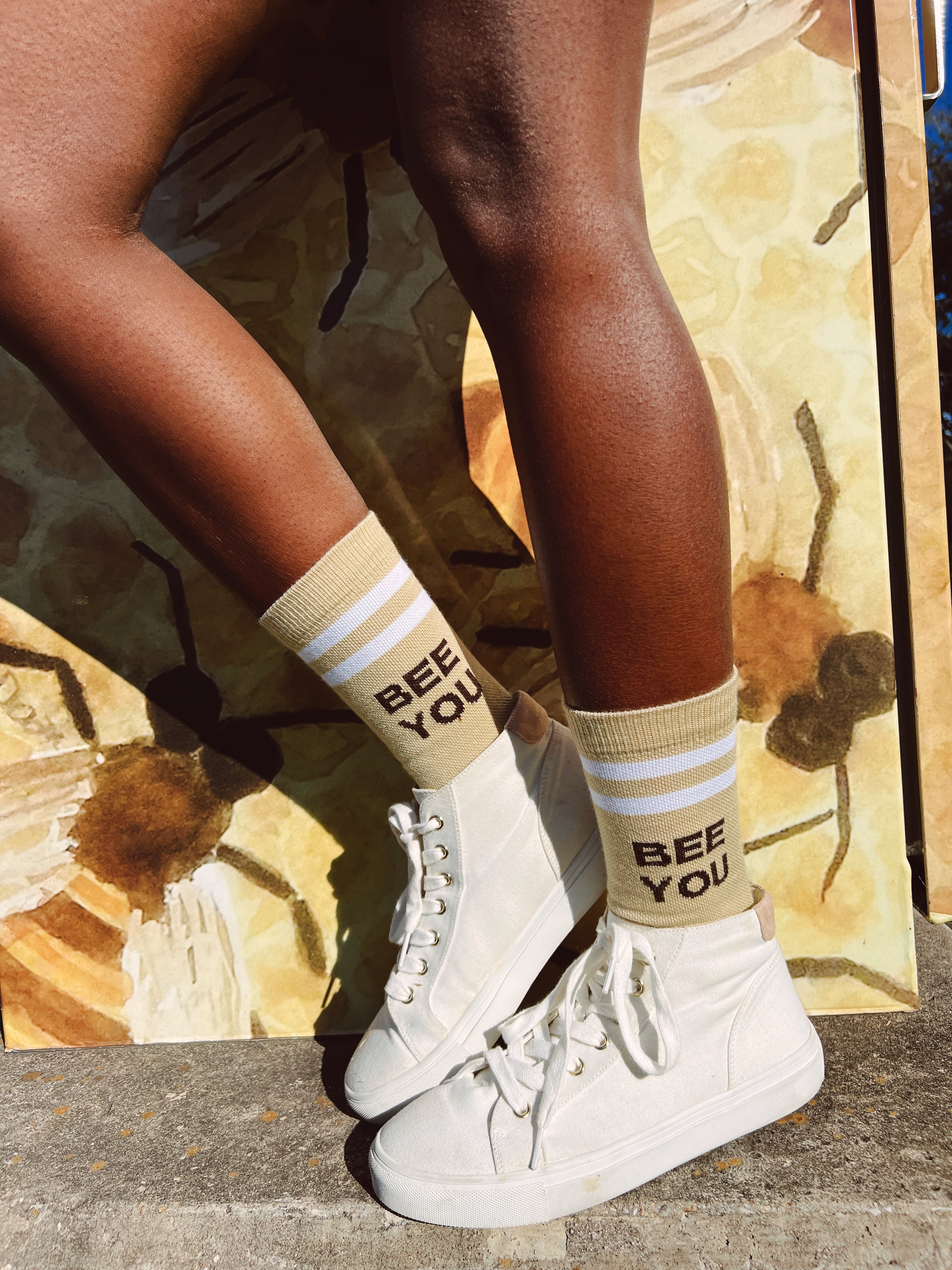 BEE YOU, That’s Love Crew Sock-Tan | Beauty Disclaimer Brand LLC