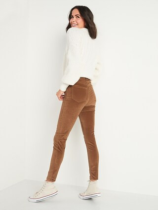 High-Waisted Rockstar Super Skinny Velvet Jeans | Old Navy (US)