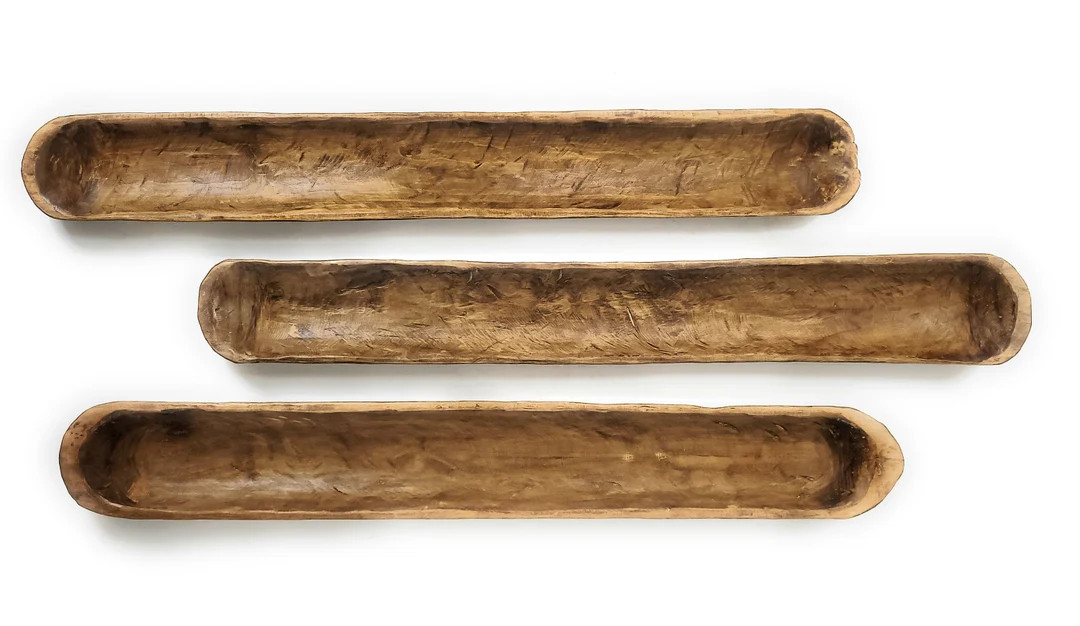 38 41 Extra Long Skinny Wood Baguette Dough Bowl_long Wood Decorative Bowl_the Rio Grande - Etsy | Etsy (US)