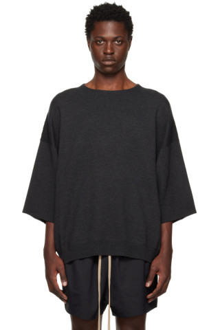 Fear of God - Black Cropped Sleeve Sweater | SSENSE