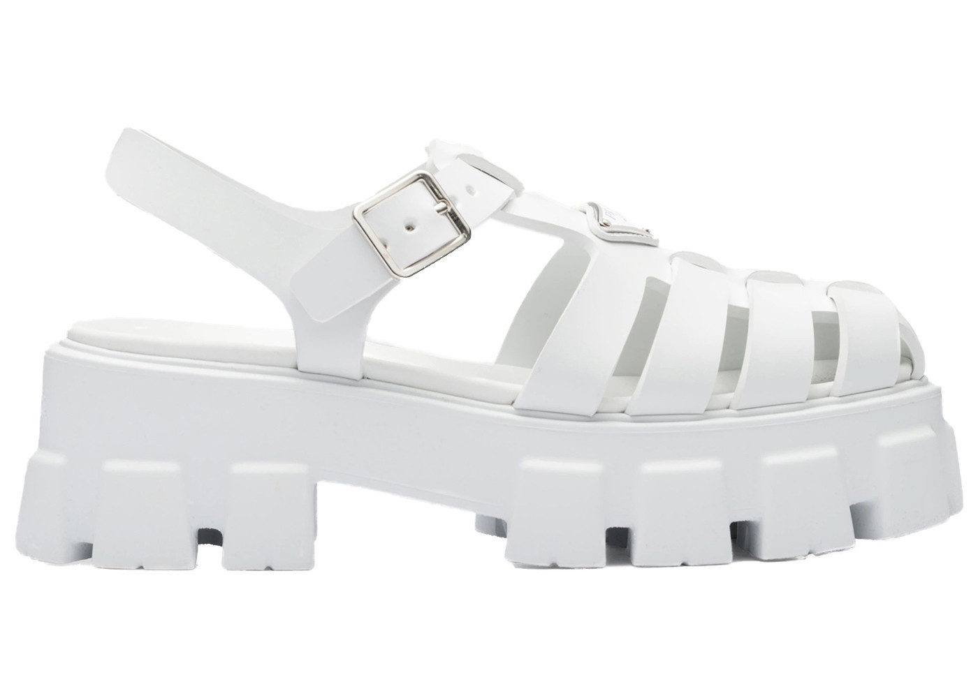 Women's Prada Monolith Foam Rubber 55mm Sandals Sneakers in White | StockX