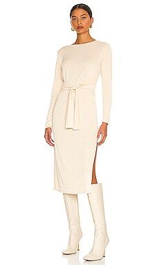 BB Dakota by Steve Madden Rib Knit Midi Dress in Natural from Revolve.com | Revolve Clothing (Global)