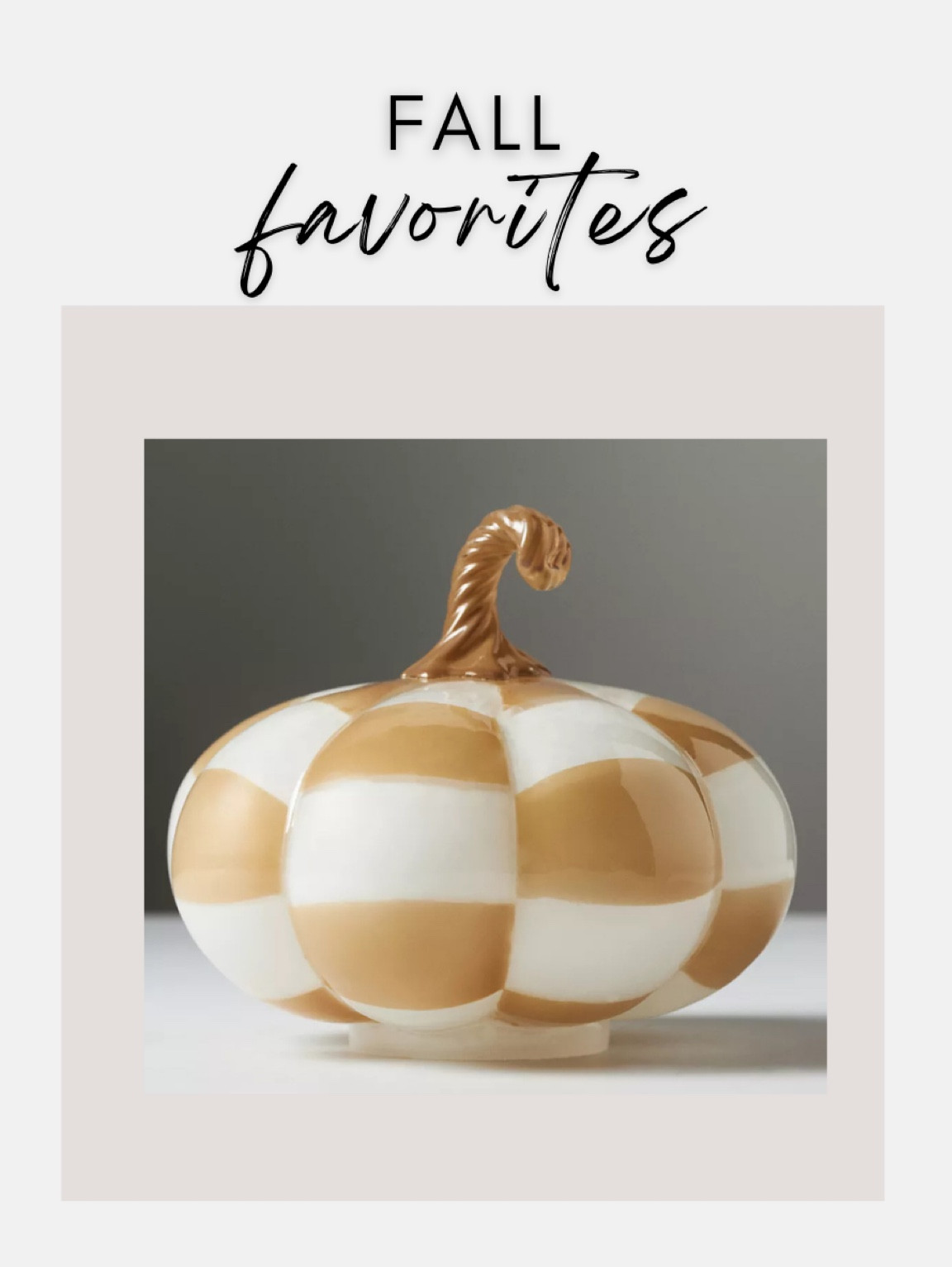 How cute is this checkered glass pumpkin?!

#LTKSeasonal #LTKStyleTip #LTKHome