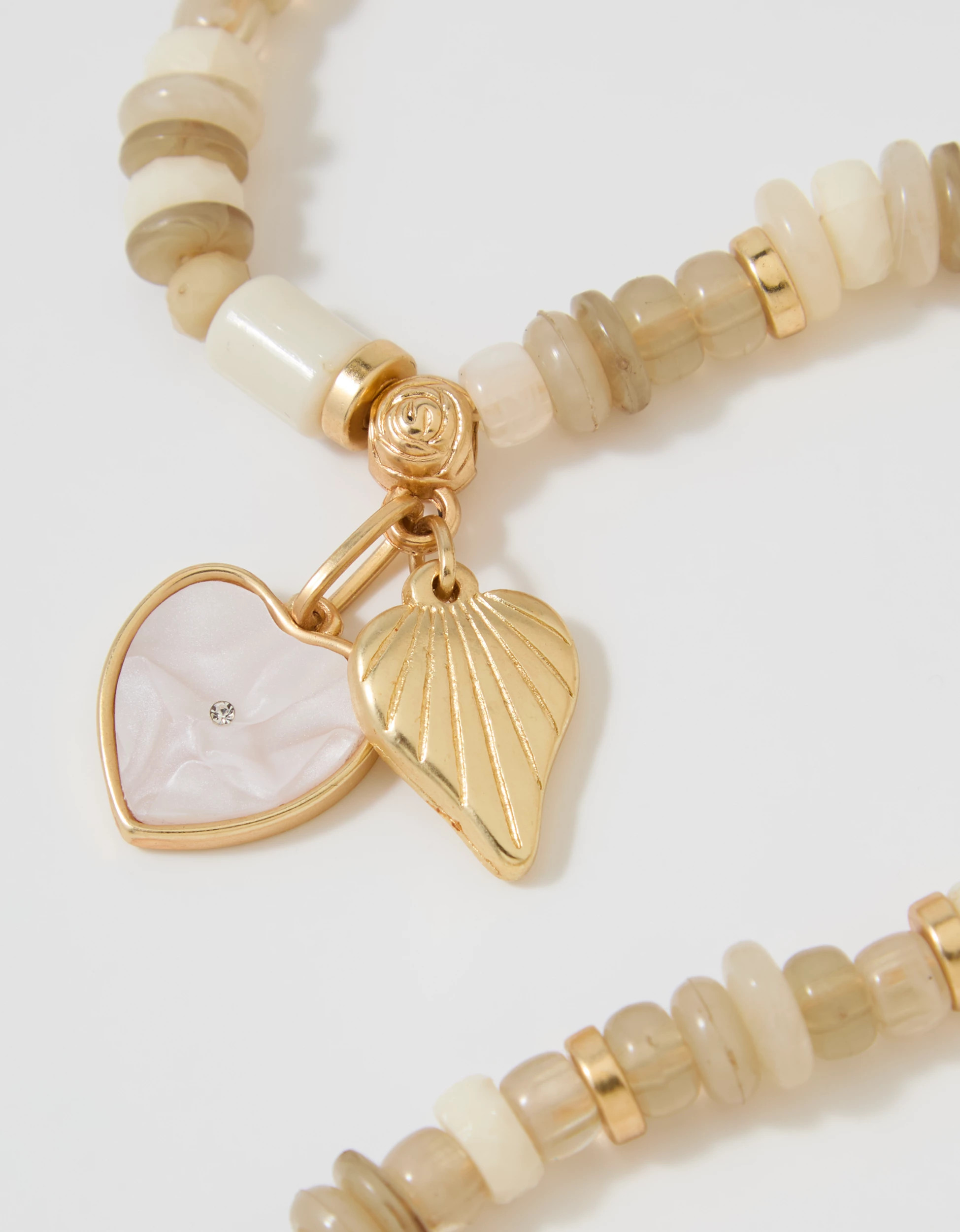Aerie Chunky Beaded Charm Necklace | Aerie