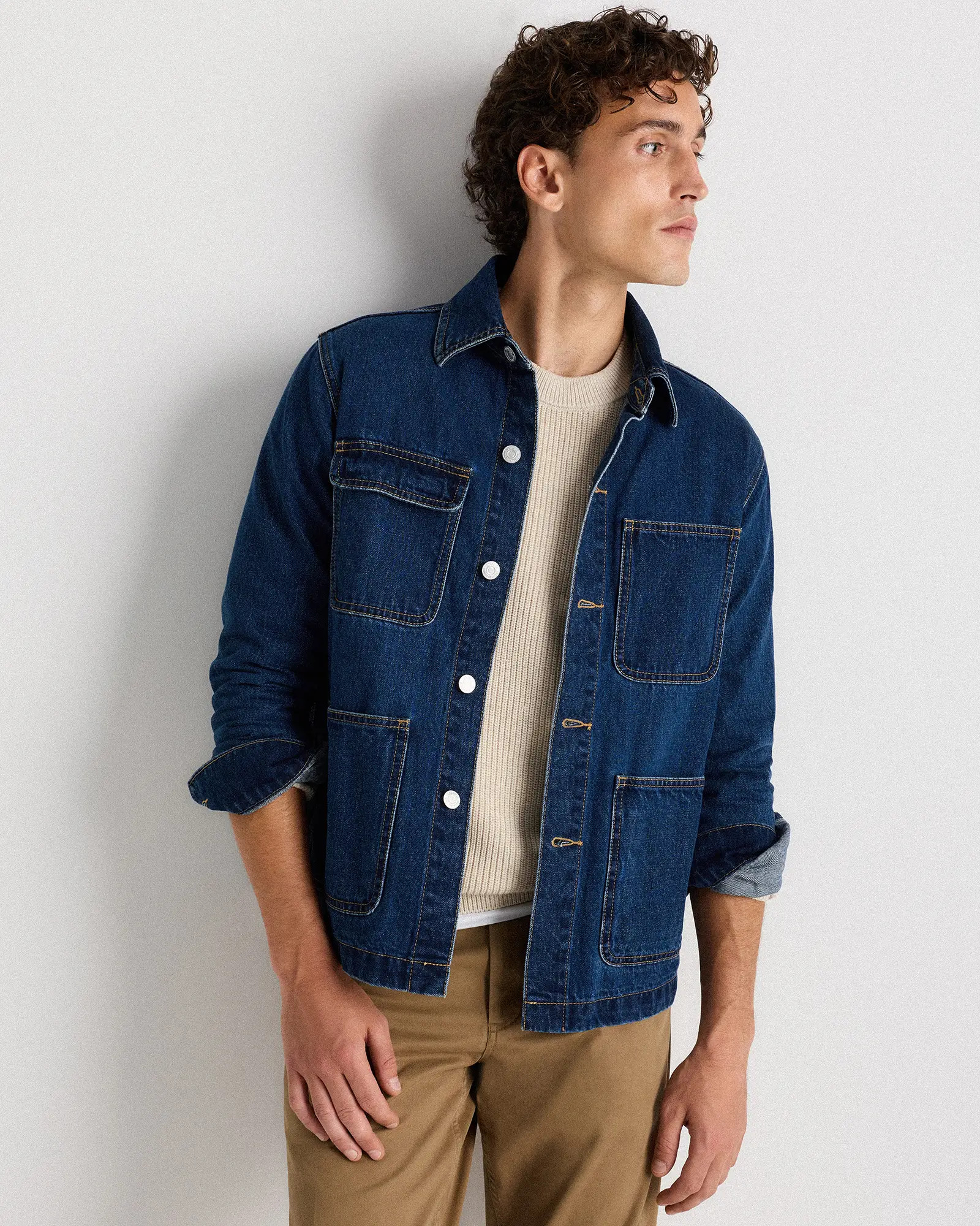 100% Organic Cotton Denim Chore Jacket | Quince