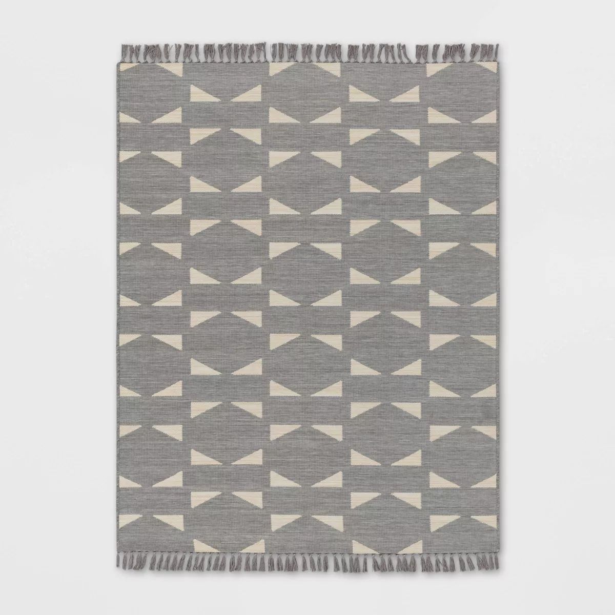 Positive Negative Geo Tapestry Rectangular Woven Outdoor Area Rug Gray - Threshold™ | Target