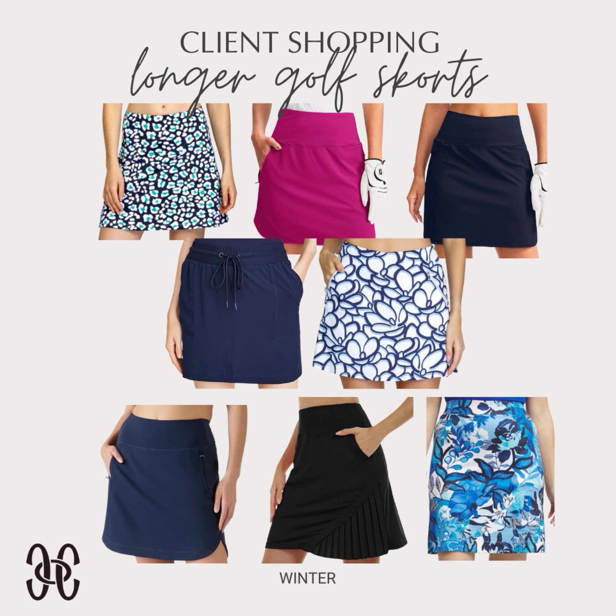 A client request for longer golf skorts. These are all 17 inches + Many come in additional winter colors beyond what is shown. #hocwinter 

#LTKActive #LTKfitness