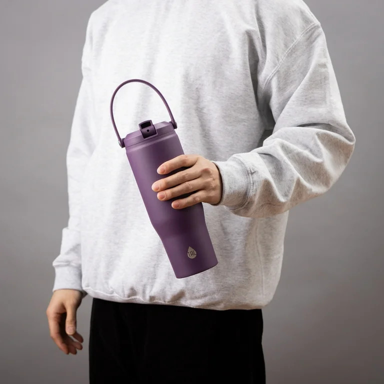 TAL Stainless Steel Hudson Tumbler with Flip-Up Straw 30oz, Purple - Walmart.com | Walmart (US)