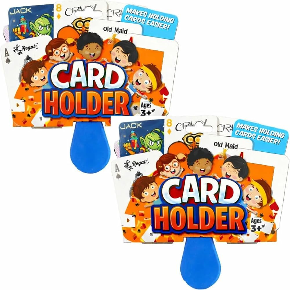 Regal Games 2 Pack Card Holders for Playing Cards - Kids Card Holder with Plastic Paddles - Ideal... | Amazon (US)