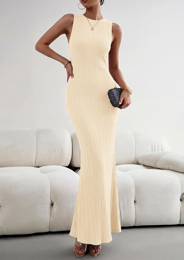 PRETTYGARDEN Women's Knit Bodycon Maxi Going Out Dresses | Amazon (US)