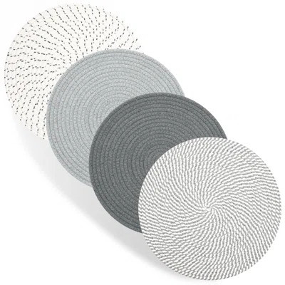 Round Placemats Set Of 4, Cotton Rope Thick Place Mats, Heat Resistant Woven Table Mats, Hot Pads For Kitchen, 13 Inches Braided Placemat For Farmhous | Wayfair North America