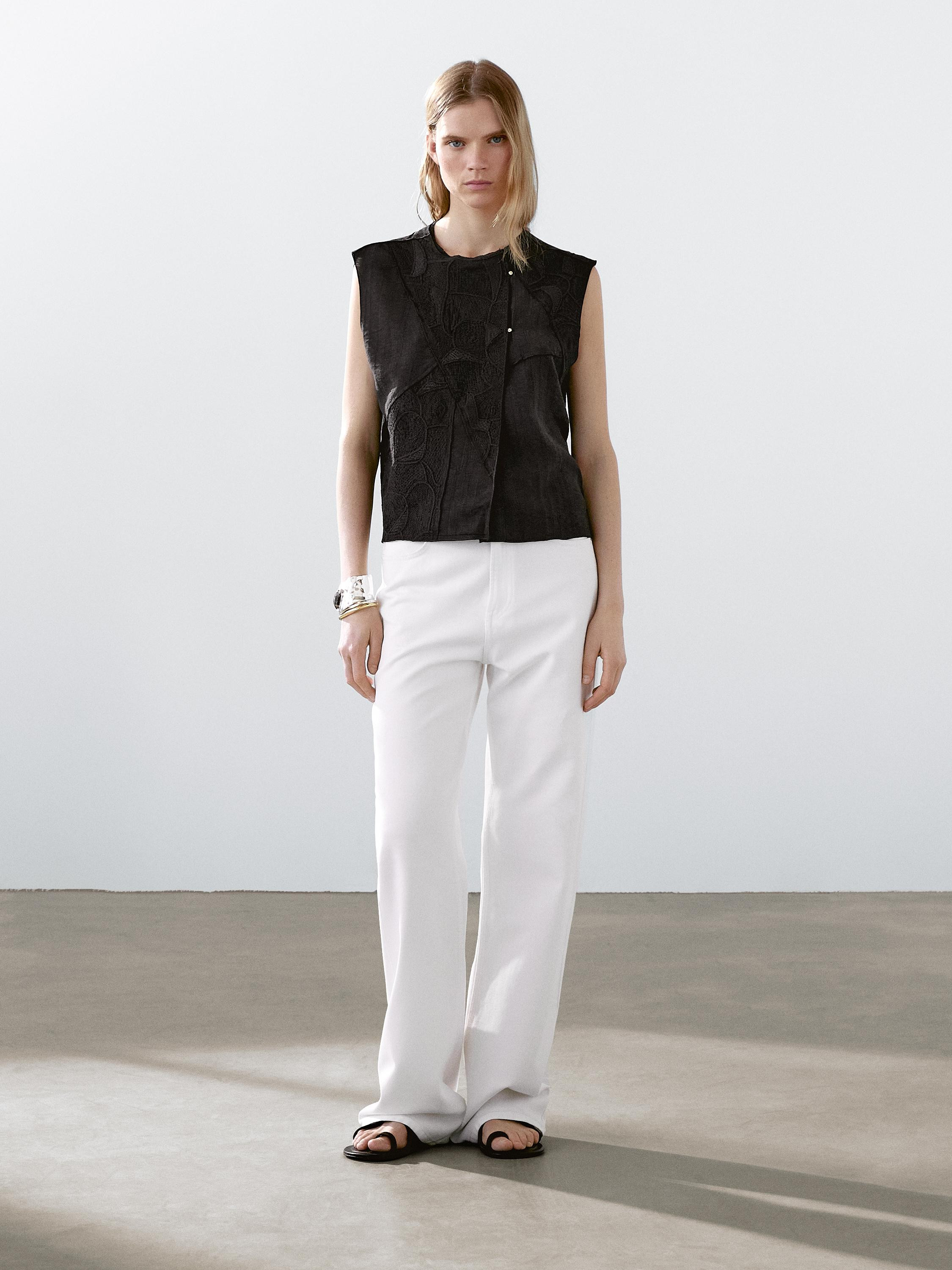 Embroidered waistcoat | Massimo Dutti US