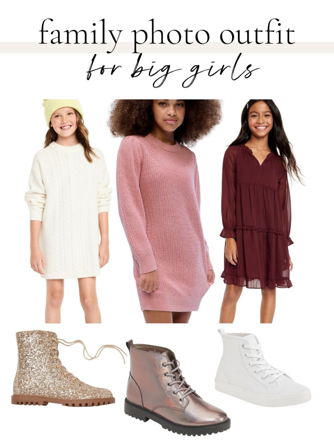 family photo ideas for big girls 

#LTKfamily #LTKkids #LTKHoliday