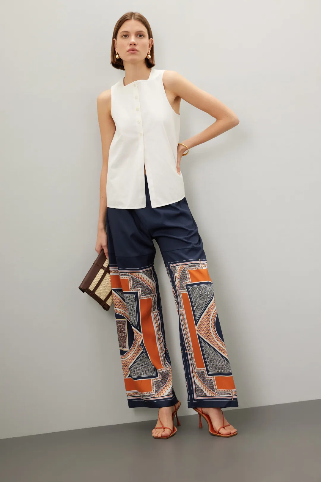 Printed Wide Leg Trousers | Rent the Runway