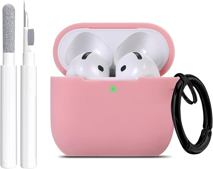 Maxjoy for Apple Airpods 4th Generation Case Cover(2024), Silicone Case with Cleaner Kit & Keycha... | Amazon (US)