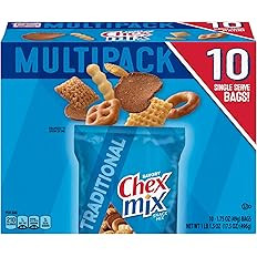 Chex Mix Snack Mix, Traditional Original Recipe, Multipack, Single Serve Snack Bags, 10 Ct, 17.5 ... | Amazon (US)