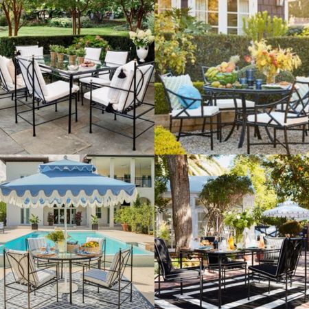 Bring a touch of French Belle Epoque to your backyard alfresco. Love the gold finials on the chairs. 25% off ends tonight. 

#LTKsalealert #LTKhome #LTKSeasonal
