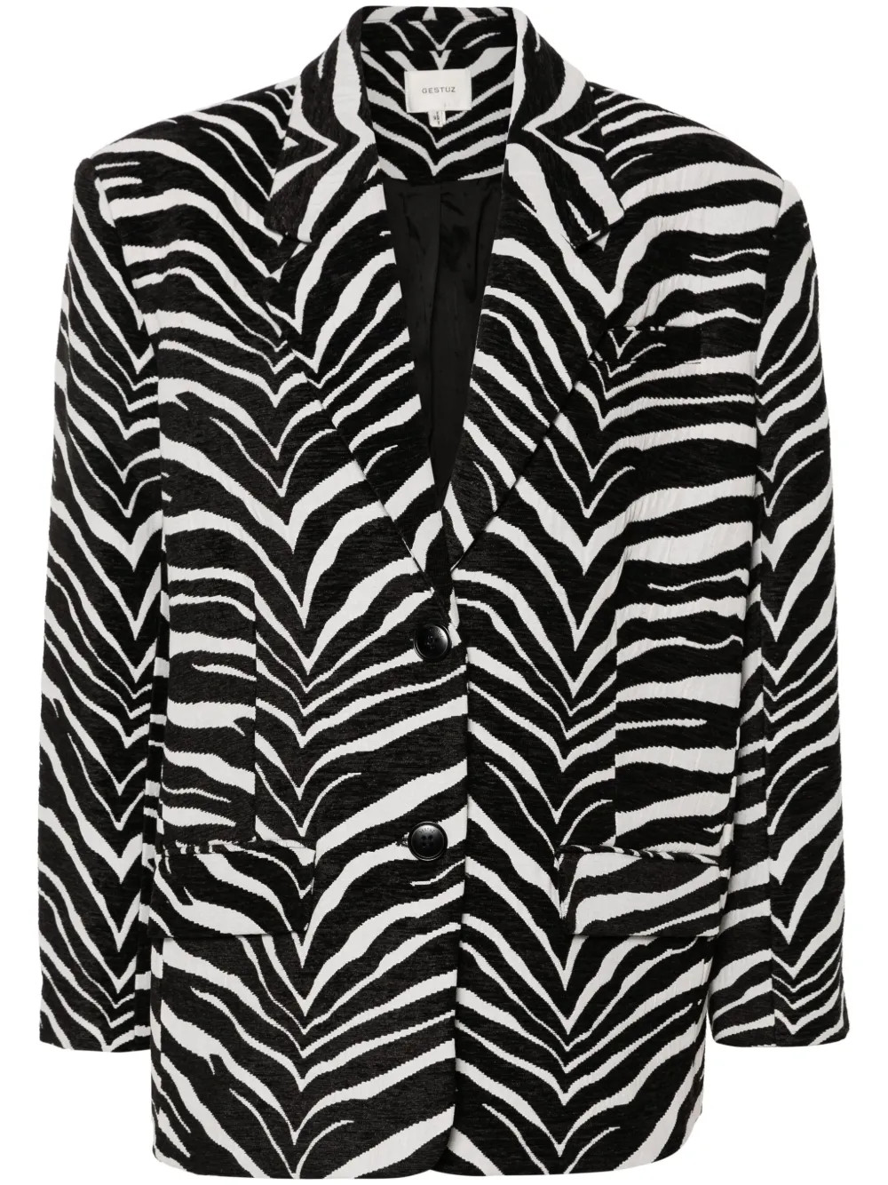 Gestuz ZibrillaGZ zebra-print Blazer - Farfetch | Farfetch Global