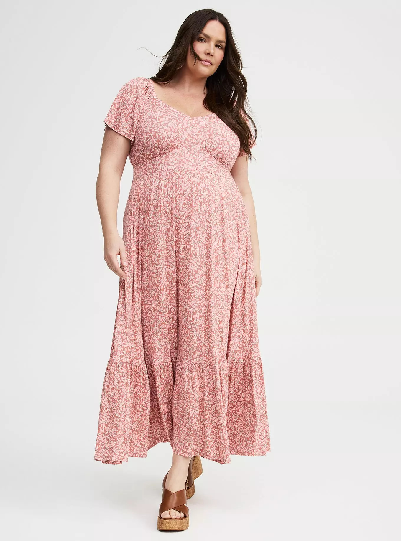 Flutter Sleeve Tiered Maxi Dress | Torrid (US & Canada)