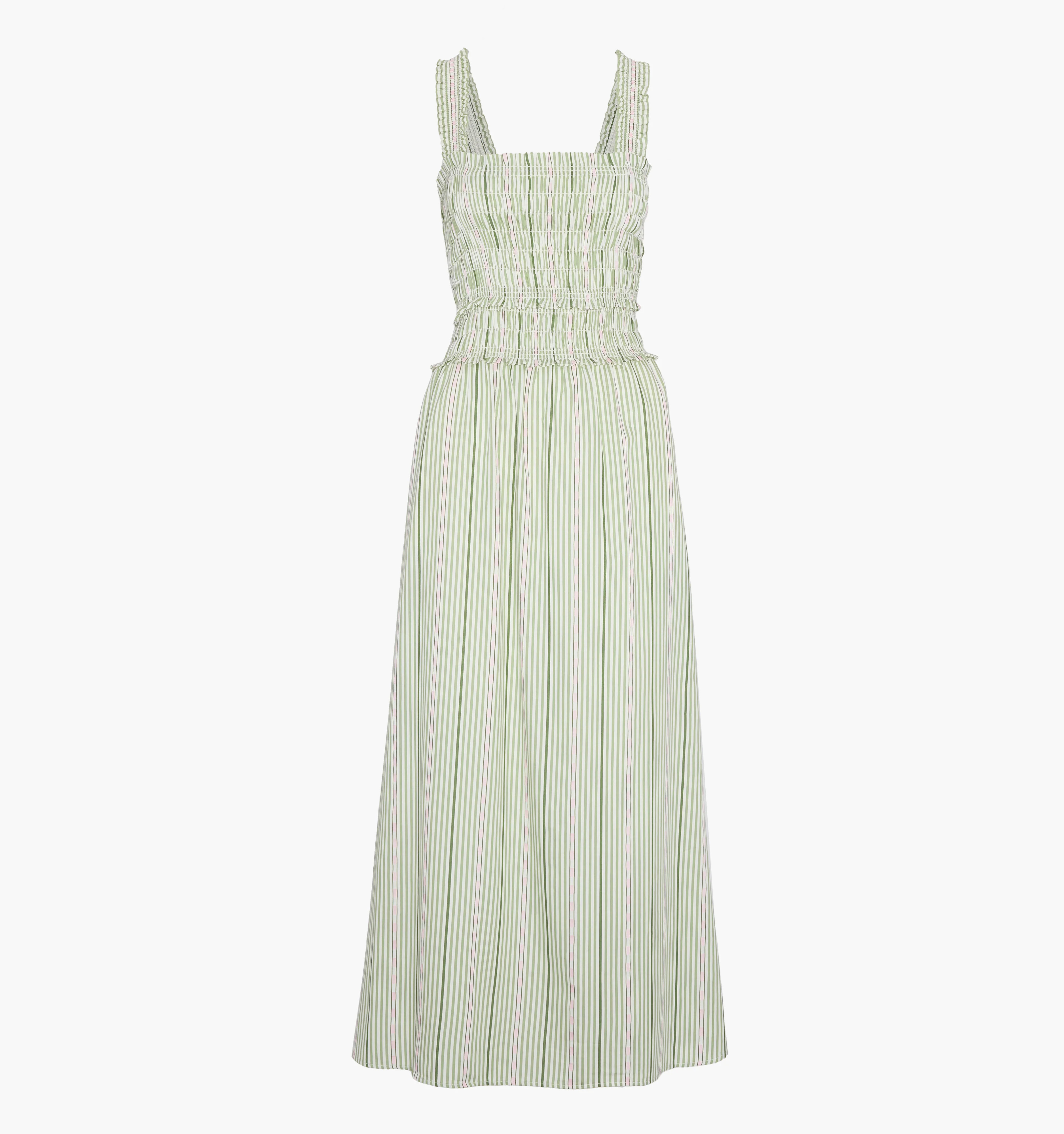 The Azalea Maxi Nap Dress | Green Jacquard Stripe / S | ® | Hill House Home | Hill House Home US