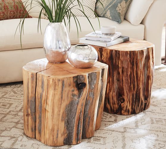 Reclaimed Wood Stump Table | Pottery Barn (US)