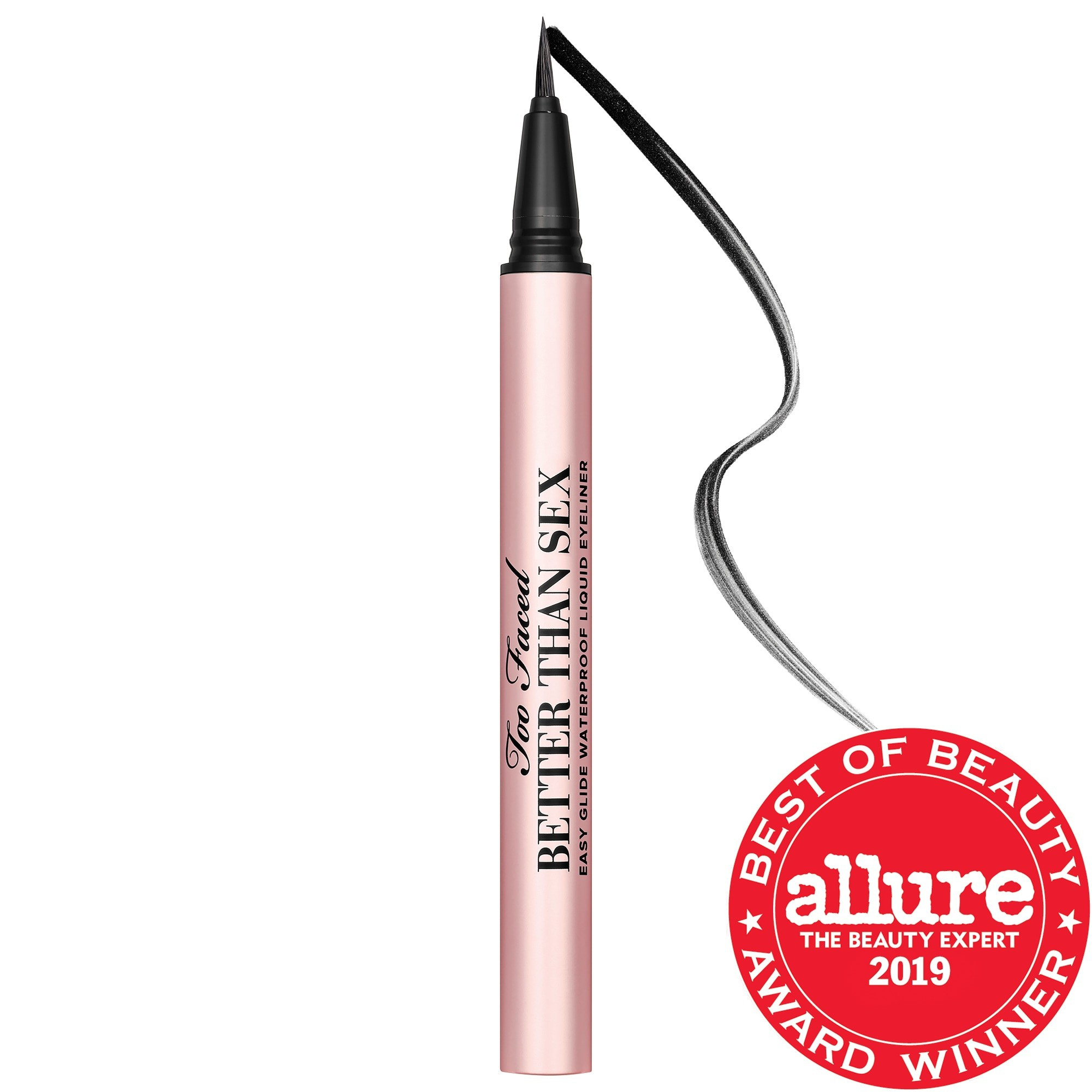 Too Faced Better Than Sex Easy Glide Waterproof Liquid Eyeliner Black 0.02 oz / 0.6 ml | Sephora (US)