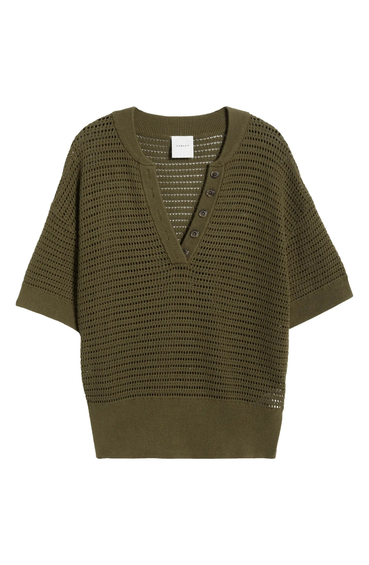 Varley Callie Sheer Knit Cotton Top | Nordstrom | Nordstrom