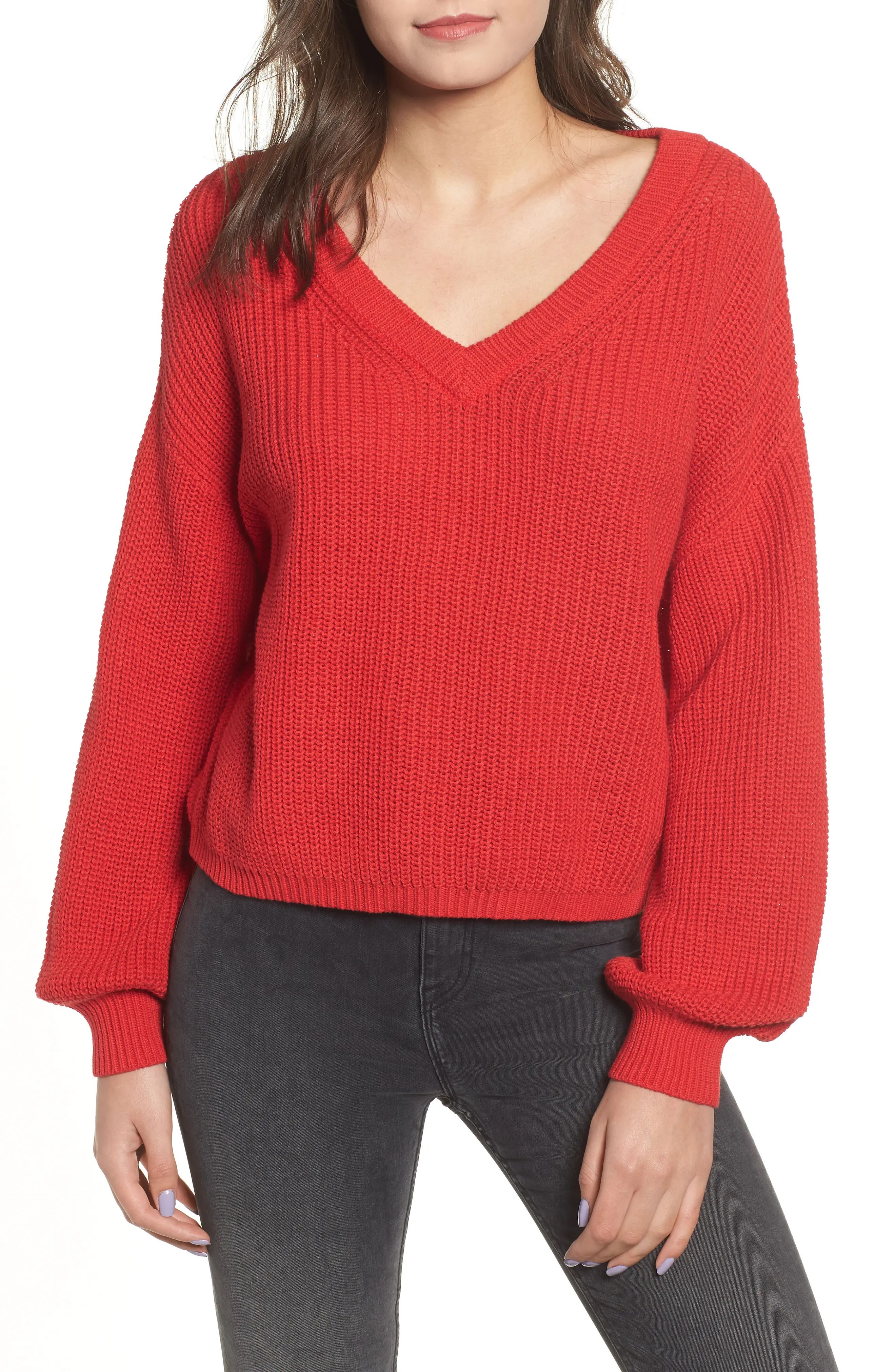 BP. V Neck Cotton Sweater (Regular & Plus Size) | Nordstrom