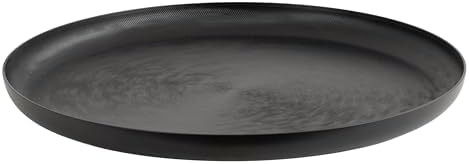 Kate and Laurel Stovring Round Modern Decorative Tray; 17 Inch Diameter; Black; Contemporary Serv... | Amazon (US)